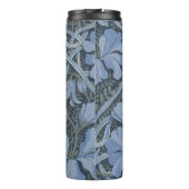 Elegant Blue Watercolor Floral Pattern  Thermosbecher (Rückseite)