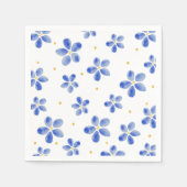 Elegant Blue Watercolor Serviette (Vorderseite)