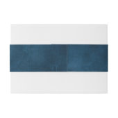 Elegant Blue Watercolor Wedding Custom Einladungsbanderole (Rückseitenbeispiel)