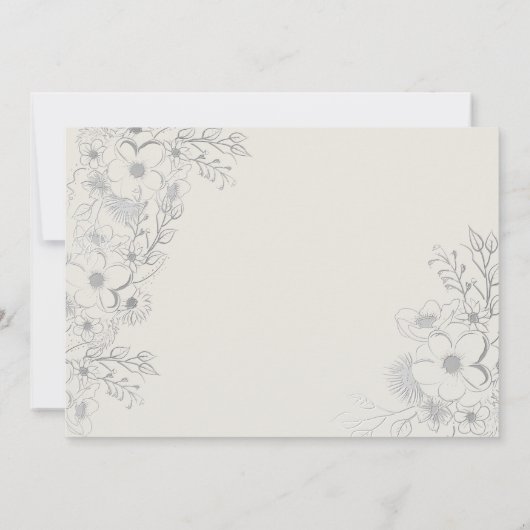 Elegant Blue Wedding rettet das Datum Save The Date (Rückseite)