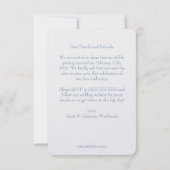 Elegant Blue Wedding Save the Date Cards Einladung (Rückseite)