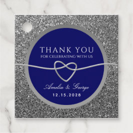 Elegant Blue Wedding Vielen Dank Geschenkanhänger