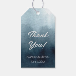 Elegant Blue Wedding Vielen Dank Geschenkanhänger