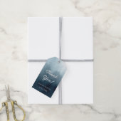 Elegant Blue Wedding Vielen Dank Geschenkanhänger (Mit Garn)