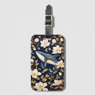Elegant Blue Whale William Morris Inspiriert Gepäckanhänger