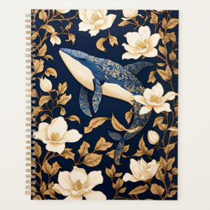 Elegant Blue Whale William Morris Inspiriert Planer