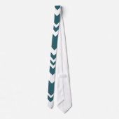 Elegant blue & white chevron pattern Neck Tie Krawatte (Rückseite)
