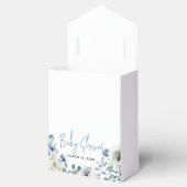 Elegant Blue White Floral Boy Baby Dusche Geschenkschachtel (Geöffnet)