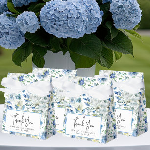 Elegant Blue White Floral Pattern Garden Hochzeit Geschenkschachtel