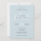 Elegant Blue & White Fundraiser Stille Auktion Einladung (Vorderseite)