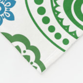 Elegant Blue White & Green Vintag Paisley Fleecedecke (Ecke)