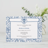 Elegant Blue White Lilie Event Einladungen (Stehend Vorderseite)