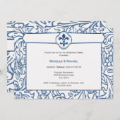 Elegant Blue White Lilie Event Einladungen (Vorne/Hinten)