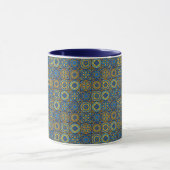 Elegant blue& white Moroccan  pattern  Tasse (Zentrum)