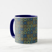 Elegant blue& white Moroccan  pattern  Tasse (Vorderseite Links)