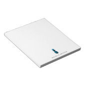 Elegant Blue White Pineapa Custom Notizblock (angewinkelt)