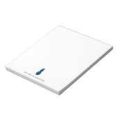 Elegant Blue White Pineapa Custom Notizblock (Rotiert)