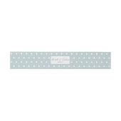 Elegant Blue White Polka Dots Wedding Einladungsbanderole (Flach)