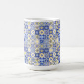 Elegant blue& white Portuguese Azulejo pattern  Kaffeetasse (Mittel)