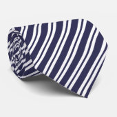 elegant blue &white stripes groomsman wedding krawatte (Gerollt)