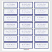 Elegant Blue White Wedding Guest Address Labels (Blatt)