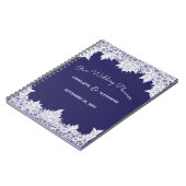 Elegant Blue White Wedding Notizblock (Linke Seite)
