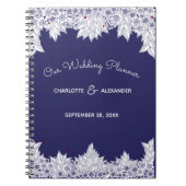 Elegant Blue White Wedding Notizblock (Vorderseite)