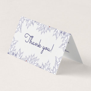 Elegant Blue White Wedding Vielen Dank