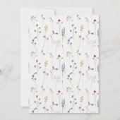 Elegant Blue Wildblume Monogram Wappen Wedding Einladung (Rückseite)