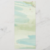 Elegant Blue Wildflower Frame Wedding Menu Card Menükarte (Rückseite)