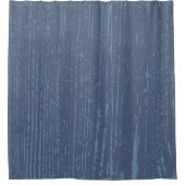Elegant Blue Wood Grain Duschvorhang (Vorderseite)