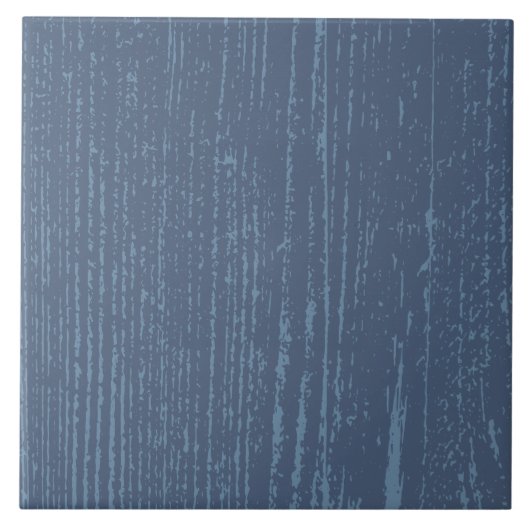 Elegant Blue Wood Grain Fliese (Vorderseite)