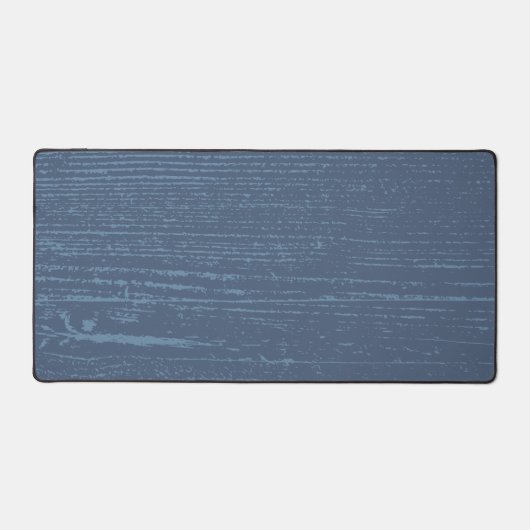 Elegant Blue Wood Grain Schreibtischunterlage (Vorderseite)