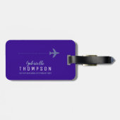 Elegant Blue World Adventures Travel Gepäckanhänger (Rückseite horizontal)