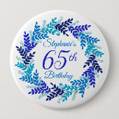 Elegant Blue Wreath 65. Button (Vorderseite)