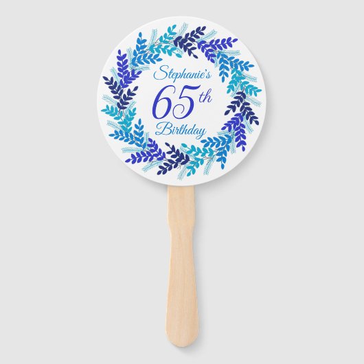 Elegant Blue Wreath 65. Fächer (Rückseite)