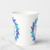 Elegant Blue Wreath 75. Geburtstagsparty Pappbecher (Rechts)