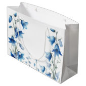 Elegant Bluebells Blume Große Geschenktüte (Rückseite Schrägansicht)