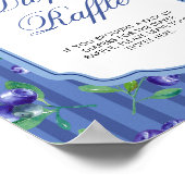 Elegant Blueberrries Sweet Diaper Raffle Poster (Ecke)