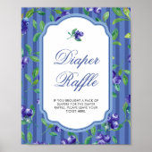 Elegant Blueberrries Sweet Diaper Raffle Poster (Vorne)
