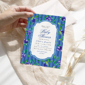 Elegant Blueberry Berry Sweet Baby Shower Einladung