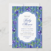 Elegant Blueberry Berry Sweet Baby Shower Einladung (Vorderseite)