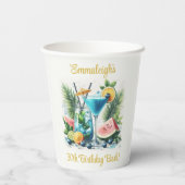 Elegant Blueberry Brunch 30. Geburtstagsfeier Pappbecher (Rückseite)