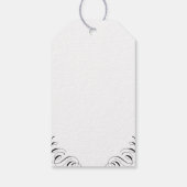 Elegant blüh Kalligrafie Hochzeit danke Geschenkanhänger (Rückseite)