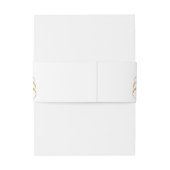 Elegant blühend Kalligraphie-Jahrgang Hochzeit Einladungsbanderole (Rückseitenbeispiel)