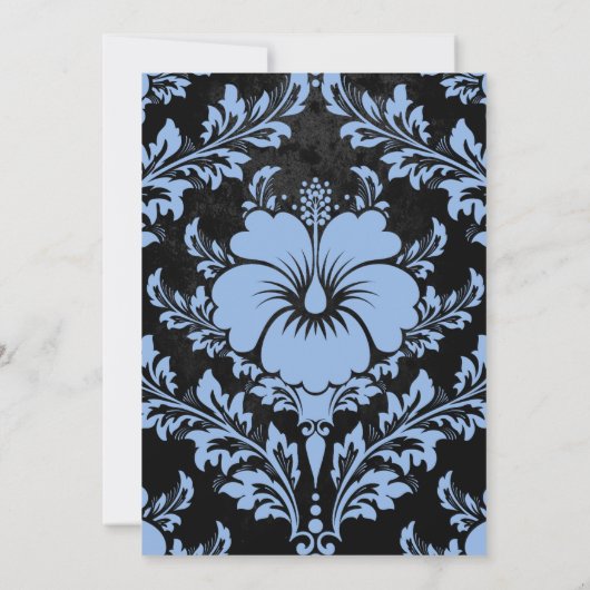 Elegant blühende Hochzeit retten das Datum Einladung (Rückseite)