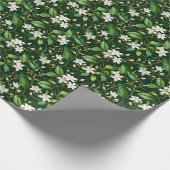 Elegant blühende Jasminranken Geschenkpapier (Ecke)