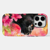 Elegant blühende Wildblume Schwarzer Panther Case-Mate iPhone Hülle (Rückseite (Horizontal))