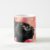 Elegant blühende Wildblume Schwarzer Panther Kaffeetasse (Mittel)