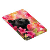 Elegant blühende Wildblume Schwarzer Panther Magnet (Rechte Seite)